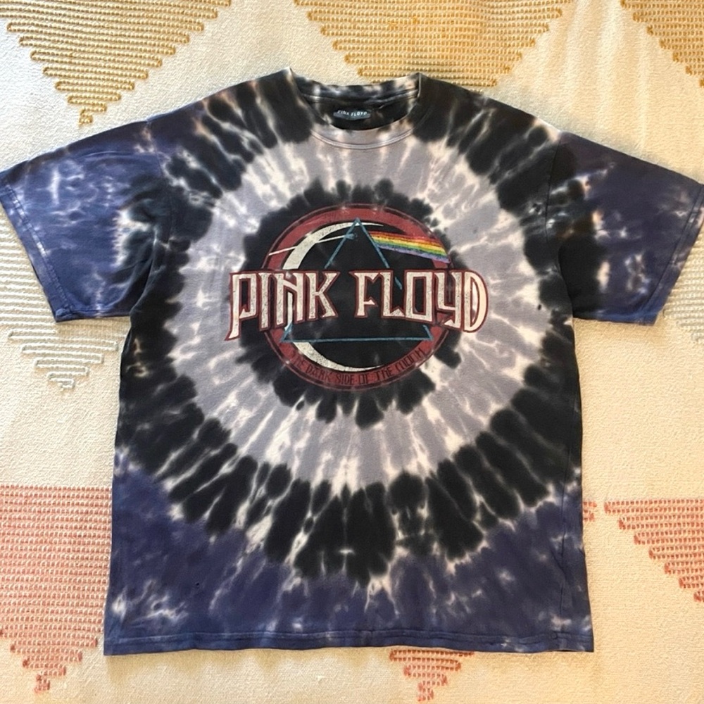 Pink Floyd Liquid Blue Dark Side of the Moon Tie-Dye T-Shirt